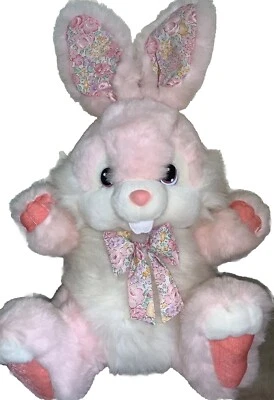 Limited Rare Plush Vintage Easter Bunny Rabbit Cute Pink Dandee 18” Large - Image 1 of 4