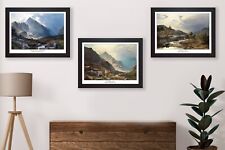 Set of 3 Welsh Landscape Art Prints /Wall Art  / Framed Available / Home Decor