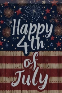 Happy 4th of July Garden Flag Stars and Stripes Polyester Double Sided 12"x18" - Picture 1 of 3