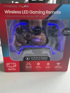 Press Play Wireless LED Gaming Remote for Nintendo Switch Clear w/lights SEALED - Picture 1 of 10