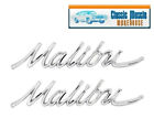 1966 1967 Malibu Quarter Panel Emblem Set - GM-Official Licensed Product Chevrolet Malibu