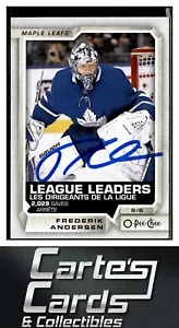 Frederik Andersen 2018 O-Pee-Chee #598 Maple Leafs TTM/IP Signed Autographed - Picture 1 of 2