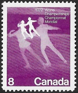 Canada    #559    "FIGURE SKATERS"   Brand New  1972  Pristine Original Gum  (B) - Picture 1 of 2