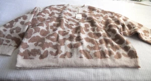 NWT A.N.A. WOMENS PLUS ANIMAL PRINT SWEATER ~ SIZE 3X - Picture 1 of 2
