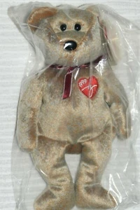 Ty Original Beanie Baby SIGNATURE BEAR 1999 RARE! Retired Brown Bear - Picture 1 of 2