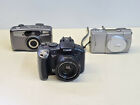 LOT of 3 cameras Olympus D-510 / Canon PowerShot S5 IS / Pentax ESPIO 115S *READ