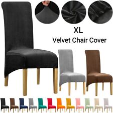 Stretch Velvet XL Large Dining Chair Covers Seat Slipcover Washable 1/4/6/8PCS