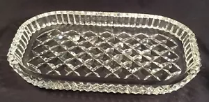 Waterford Crystal Oblong Tip Plate Eyeglass Holder- Good Old Pattern - Picture 1 of 7