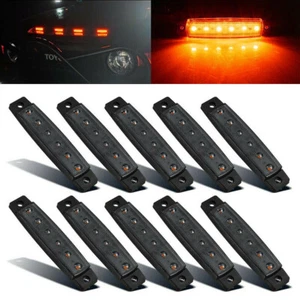 10x 3.8" Smoked Red Side Marker Clearance Lights 6 LED for Truck Trailer Boat RV - Picture 1 of 7