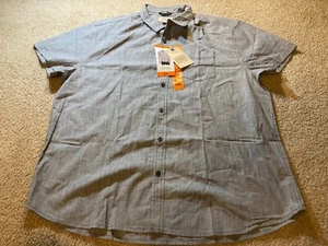 NEW Boston Traders Mens Size 2XL XXL Button Up Shirt Short Sleeve Gray - NWT - Picture 1 of 11