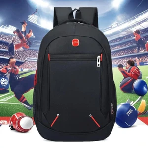Herren Rucksack Wasserdicht Sport Arbeit Freizeit Schulrucksack Tasche Schwarz - Bild 1 von 13