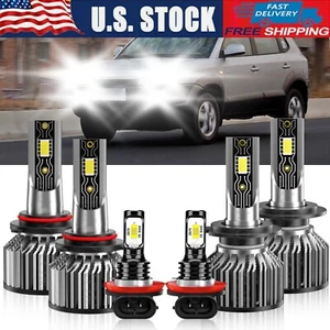 For Hyundai Tucson 2019 6x LED Combo Headlight Bulbs + Fog Lamp Kit 6500K White - Picture 1 of 12