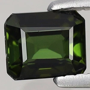 Piedras preciosas de turmalina verde natural octágono de 0,41 quilates de ancho 4,5 x 3,8 mm Mozambique, África - Imagen 1 de 4