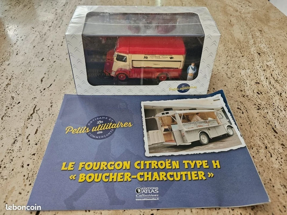 NEUF /ATLAS 1/43 Petits utilitaires Le fourgon Citroën Type H boucher-charcutier - Photo 1/1