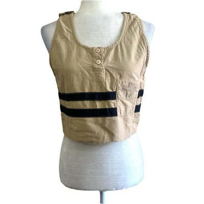 Camiseta sin mangas A'Milano de colección años 80 dobladillo crudo recortada para mujer M nueva con etiquetas Foto 1 de 4