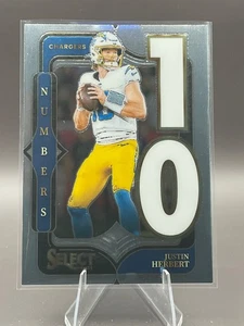 JUSTIN HERBERT #17 Numbers Insert 2024 Panini Select CHARGERS - Picture 1 of 4