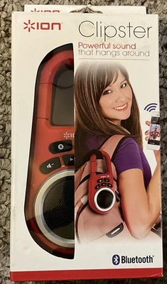Altavoz Bluetooth Rojo Ion Clipster - Sonido Potente, Batería Recargable Foto 1 de 3