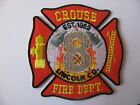 NORTH CAROLINA  NC  -  Crouse EMT  Fire Rescue Dept  Patch  Iron On  3.25”  Rare