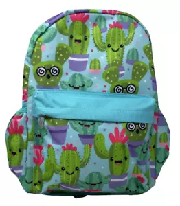 Nueva mochila de poliéster grande de 16 pulgadas con estampado completo de cactus - Imagen 1 de 2