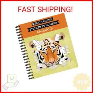 Brain Games - Sticker by Number: Animals - 2 Books in 1 (42 Images to Sticker) S - Picture 1 of 1