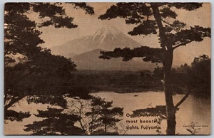 Postcard Japan Fujiyama Mount Fuji 1938 Shell Oil - Picture 1 of 2