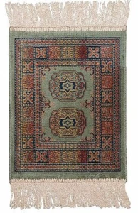 ANKARA PERSIAN GREEN THIN ART-SILK TABLE DECORATIVE MAT 25x35cm **FREE DELIVERY* - Picture 1 of 1