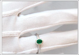"Bluish-Green" Smaragd - Ring Weißgold- Edles von Greenfire - Bild 1 von 7