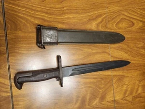 GARAND M1 BAYONET-AMERICAN FORK & HOE-AFH-BROWN HANDLES-APPEARS UNUSED-VERY NICE - Picture 1 of 16