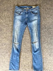 Rag & Bone Capri Jeans Womens 27 Blue Denim Distressed Mid-Rise Straight Leg - Bild 1 von 12