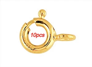 (10) PACK HEAVY WEIGHT 6mm 14k Yellow Gold FILLED Spring Ring Clasp OPEN Jump - Picture 1 of 4