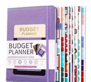 Budget Planner Organizer Purple, Stickers Included - Picture 1 of 6