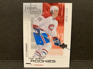 2002-03 Upper Deck Top Shelf /1125 Ron Hainsey #94 Rookie Hockey Card Canadiens!