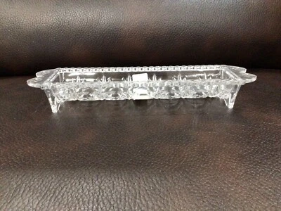 “Fifth Avenue Crystal” Portico 12"  Footed Glass Cracker  Dish NIB. - Image 1 of 4