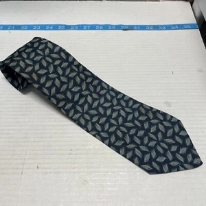 Corbata Christian Dior Monsieur WPL 125 seda geométrica verde azul - Imagen 1 de 3