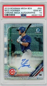 2019 Bowman Chrome NICO HOERNER #NH - Mega Box Auto - Mojo - PSA 10 - Bild 1 von 2