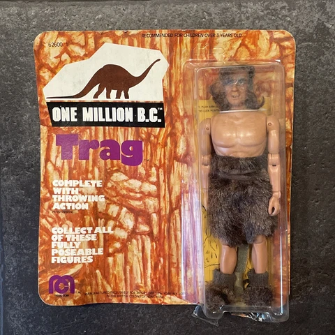 RARE Vintage 1977 Mego One Million B.C. BC Trag Caveman Action Figure Toy Cover