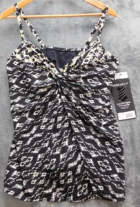 Camiseta Tankini MiracleSuit Love Knot para Mujer 20W Negra Blanca Geométrica - Imagen 1 de 12