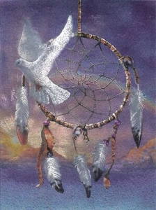 "Dream Catcher"" Impresión artística de lámina de metal enmarañado efecto 3D 8'x10' Fantasía sin enmarcar." - Imagen 1 de 1