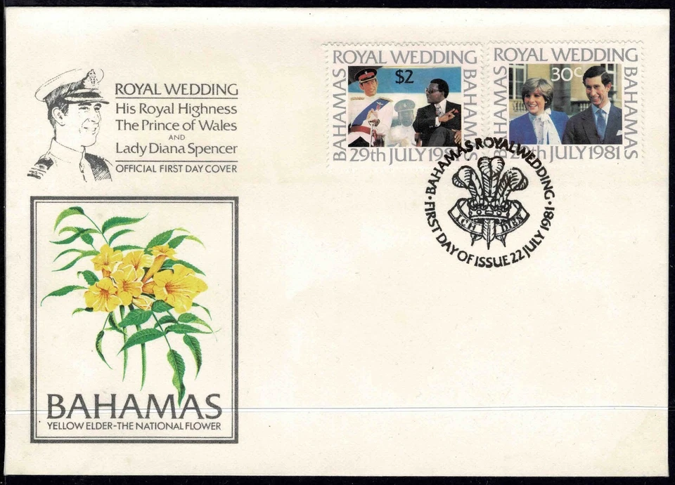 Bahamas 1981 Royal Wedding Of Prince Charles And Lady Diana Spencer FDC - Mint - Image 1 of 1