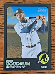 2022 Topps Heritage - #75 Niko Goodrum Black Border /50 - Bild 1 von 2