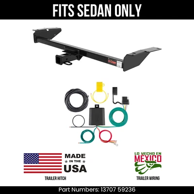 Enganche de remolque Mercury Grand Marquis 98-09 con cableado de 4 pines apto para sedán Curt 4 k Foto 1 de 3