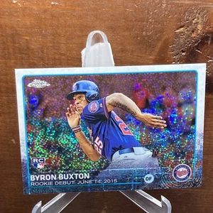 2015 Topps Update Chrome #US136 Byron Buxton Speckle Refractor SP RC - Twins - Picture 1 of 2