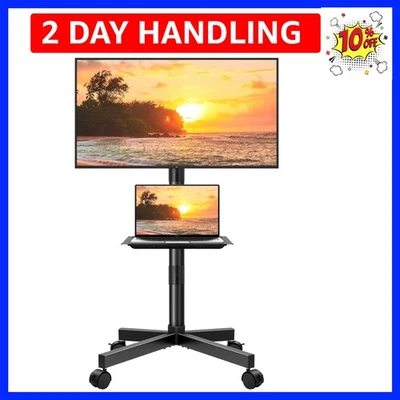 Soporte de TV con toma de corriente, carro de TV móvil con ruedas para 23-60 inc... Foto 1 de 4