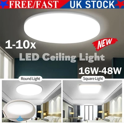 LED Ceiling Lights Panel Down Lamp Round Square Living Room Bed Kitchen Bathroom
