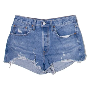 LEVI'S 501 Womens Denim Shorts Blue M W30 - Picture 1 of 6