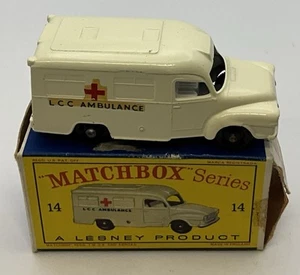 1962 Matchbox Lesney Lomas Ambulance #14 With Original “D” Box - Picture 1 of 12