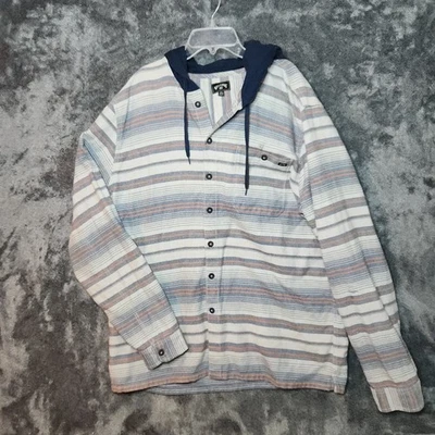 Sudadera con Capucha Billabong Para Hombres Talla XXL The Washed Baja Franela Abotonada Foto 1 de 4