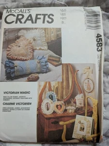 UNCUT MCCALLS SEWING PATTERN 4583 HOME DECOR SHABBY CHIC PILLOW FRAME BOX BASKET - Picture 1 of 1