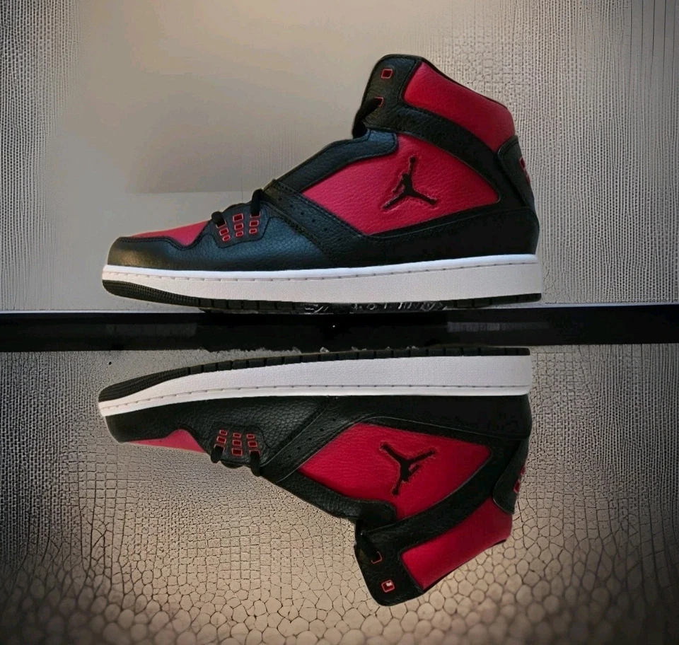 Zapatilla deportiva Jordan 1 Flight Mid para hombre - negra/roja Foto 1 de 4
