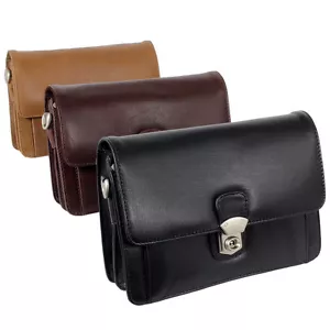 Leder Business Handgelenktasche Herren Tasche schwarz braun natur beige Branco - Bild 1 von 16